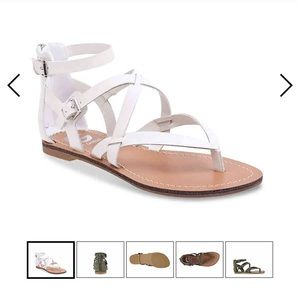 G By Guess white gladiator sandals